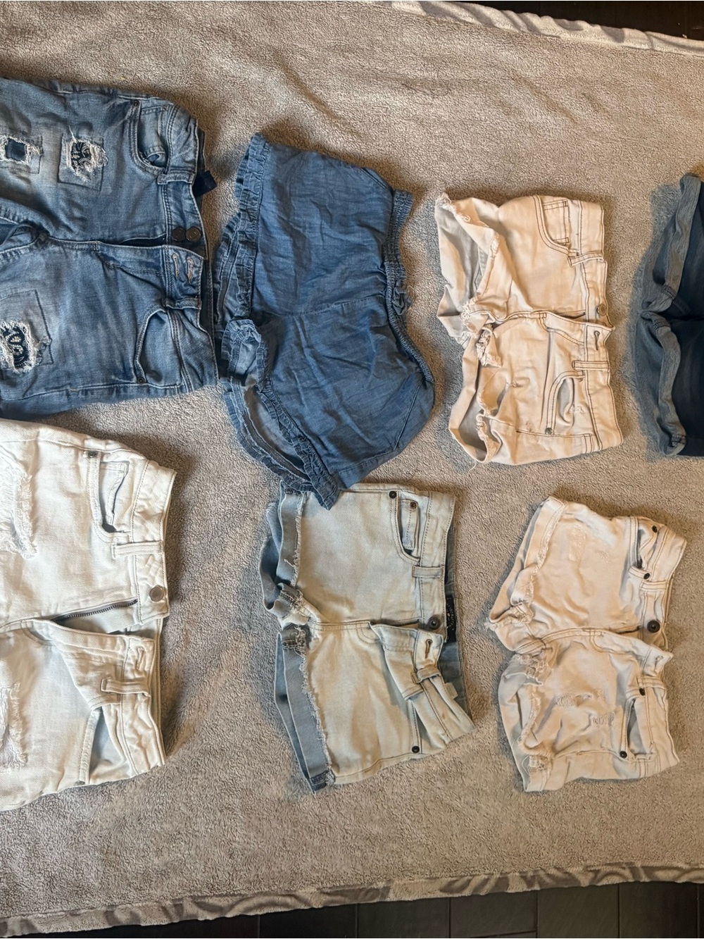Assorted Women's Denim & Light Shorts - Blue and Cream Mix